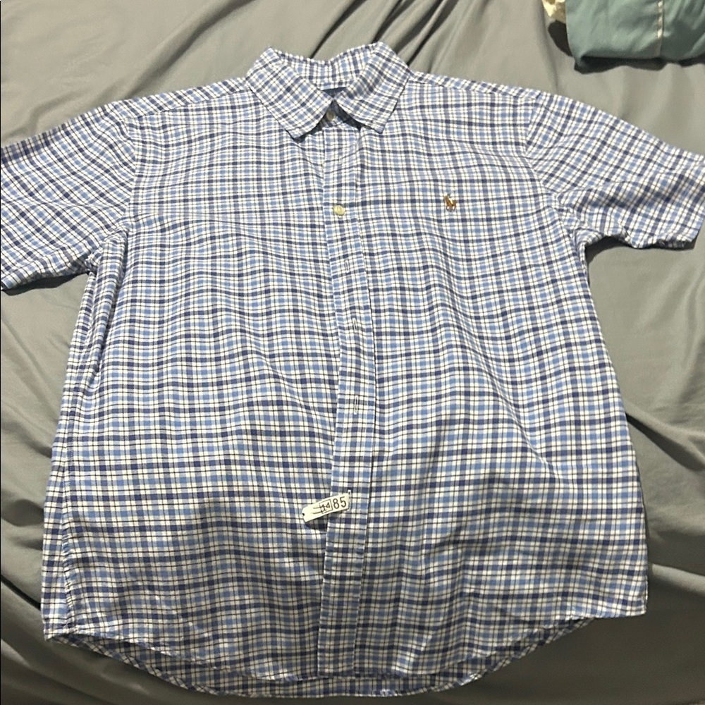 Polo Ralph Lauren medium M Men's Blue Checkered Shirt